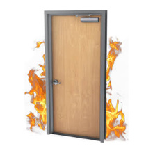 Portes de bois solide internes basées sur le feu de haute qualité personnalisées pour résidentiel